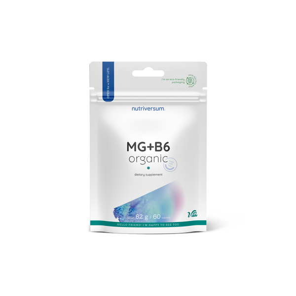 Магній та вітамін B6 Nutriversum MG+B6 ORGANIC, 60 таблеток DS-2261 фото