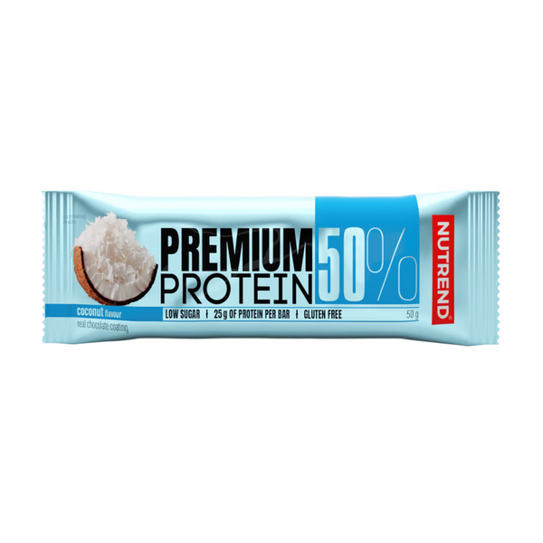 Протеїновий батончик NUTREND Premium Protein Bar 50% (Кокос) 50 г DS-2124 фото