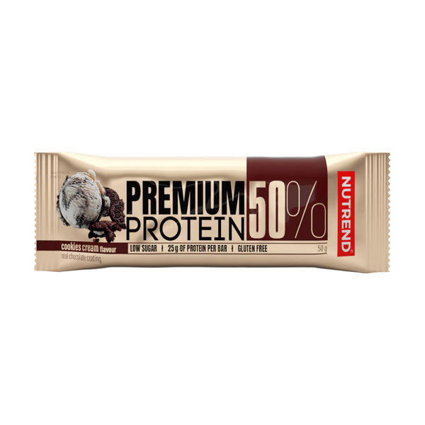 Протеїновий батончик NUTREND Premium Protein Bar 50% (Печиво + Крем) 50 г DS-2125 фото