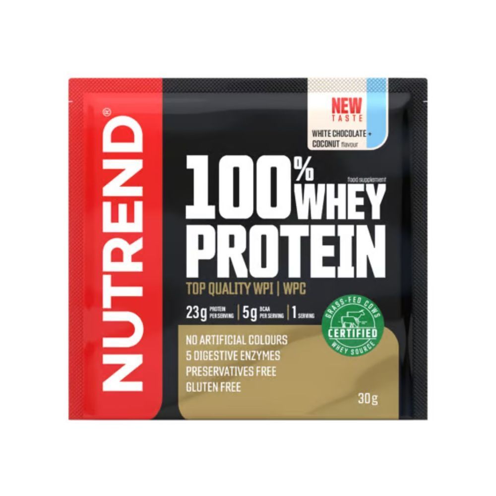 Протеїн Nutrend 100% Whey Protein (білий шоколад + кокос) 30 г DS-2430 фото