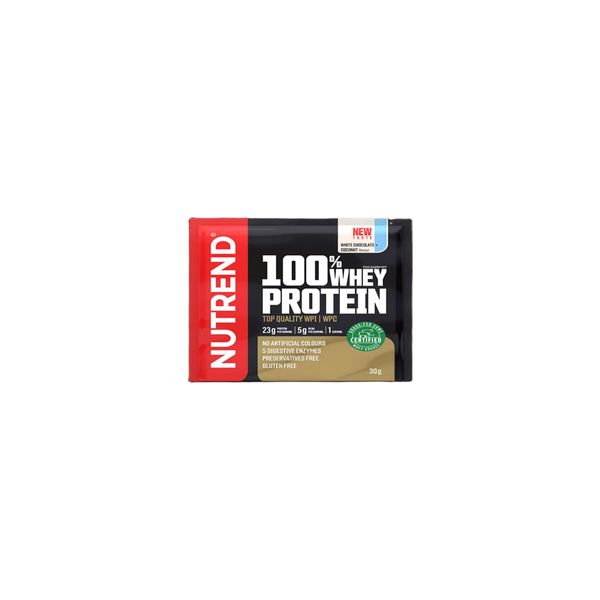 Протеїн Nutrend 100% Whey Protein (білий шоколад + кокос) 30 г DS-2430 фото