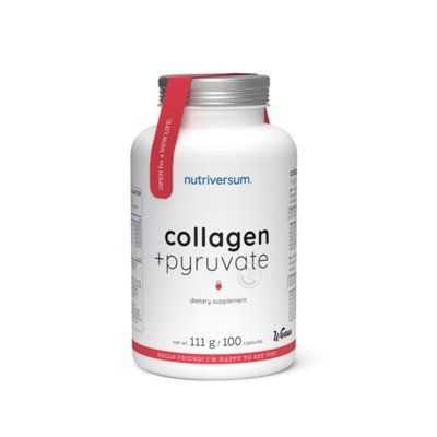 Колаген та піруват кальцію Nutriversum Collagen + Pyruvate, 100 капсул DS-2206 фото