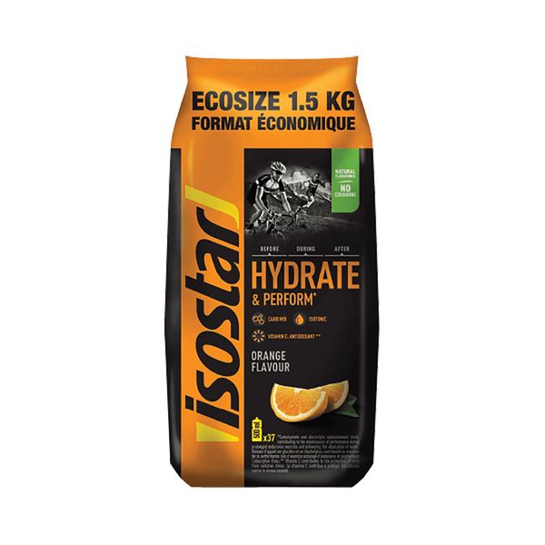 Ізотонічний порошок Isostar Ecosize Hydrate & Perform (апельсин) 1,5 кг DS-2570 фото