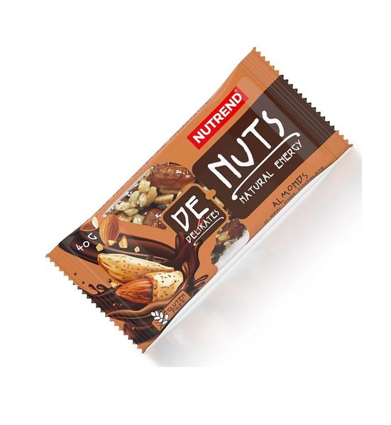Батончик зерновий NUTREND De-Nuts (Мигдаль у чорному шоколаді) 35 г DS-0100 фото