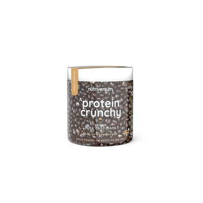 Протеїновий десерт Nutriversum PROTEIN CRUNCHY (веганський темний шоколад) 190 г DS-1158 фото