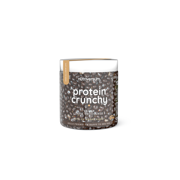 Протеїновий десерт Nutriversum PROTEIN CRUNCHY (веганський темний шоколад) 190 г DS-1158 фото
