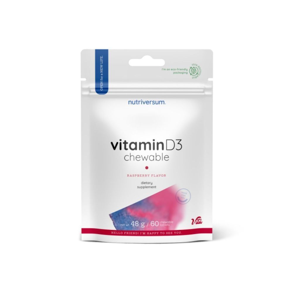 Вітамін Nutriversum Vitamin D3, 60 жувальних таблеток DS-2389 фото