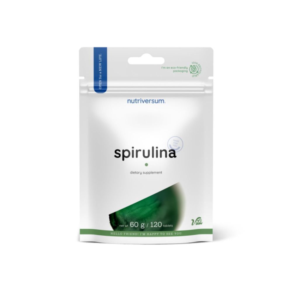 Cпіруліна Nutriversum Spirulina, 120 таблеток DS-1138 фото