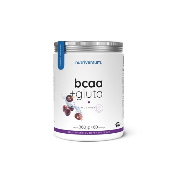 Амінокислоти Nutriversum BCAA + GLUTA (блакитний виноград) 360 г DS-1119 фото