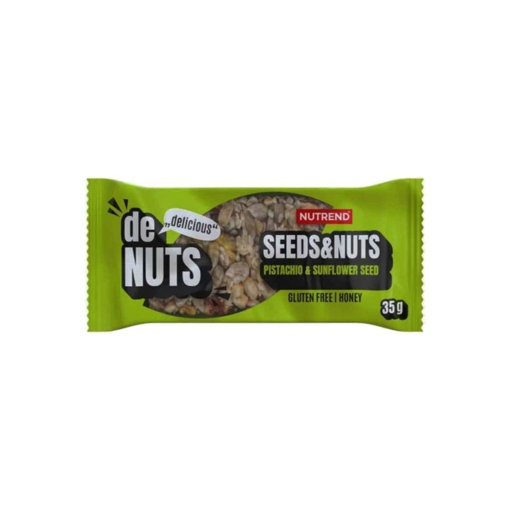 Батончик зерновий Nutrend Denuts Seeds & Nuts (фісташки + соняшник) 35 г DS-2462 фото