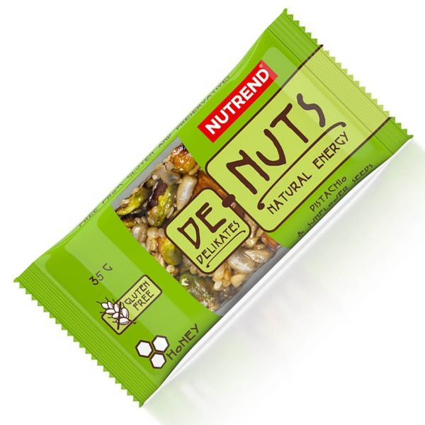 Батончик зерновий Nutrend De-Nuts (фісташки + соняшник) 35 г DS-2462 фото