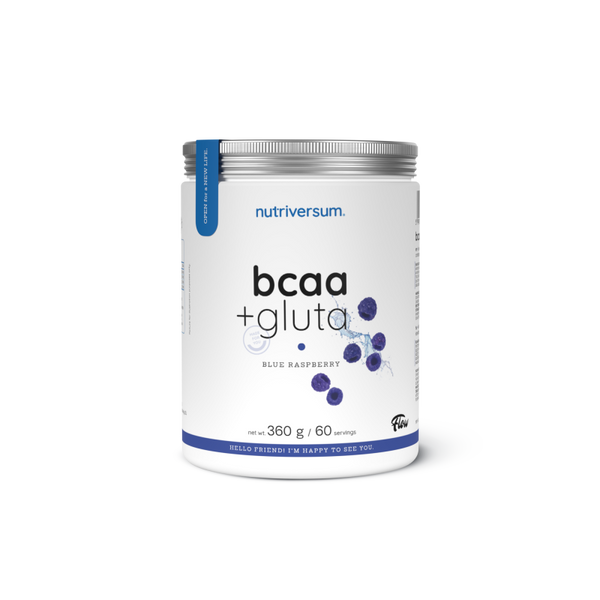 Амінокислоти Nutriversum BCAA + GLUTA (блакитна малина) 360 г DS-1121 фото