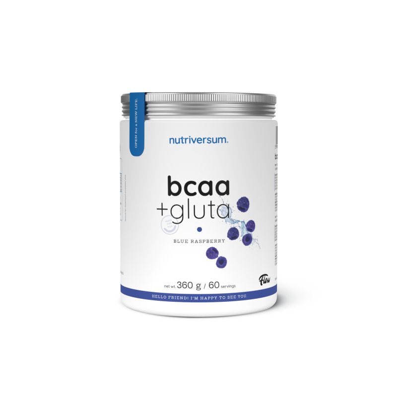 Амінокислоти Nutriversum BCAA + GLUTA (блакитна малина) 360 г DS-1121 фото
