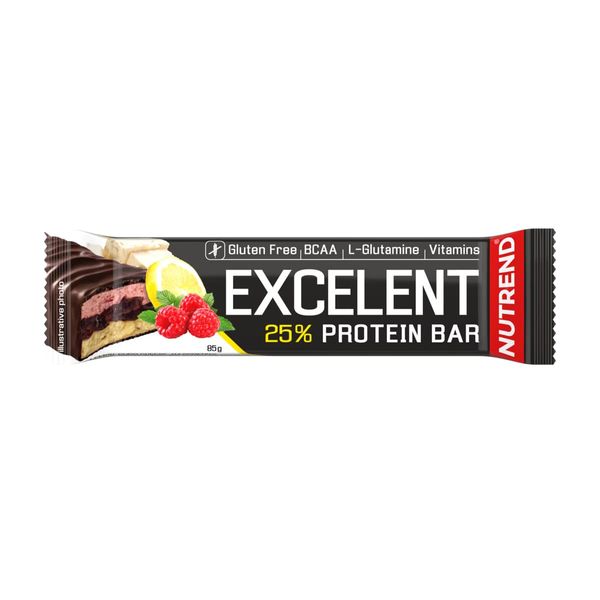 Протеїновий батончик Nutrend Excelent Protein bar (лимон + сир + малина з журавлиною) 85 г DS-2538 фото