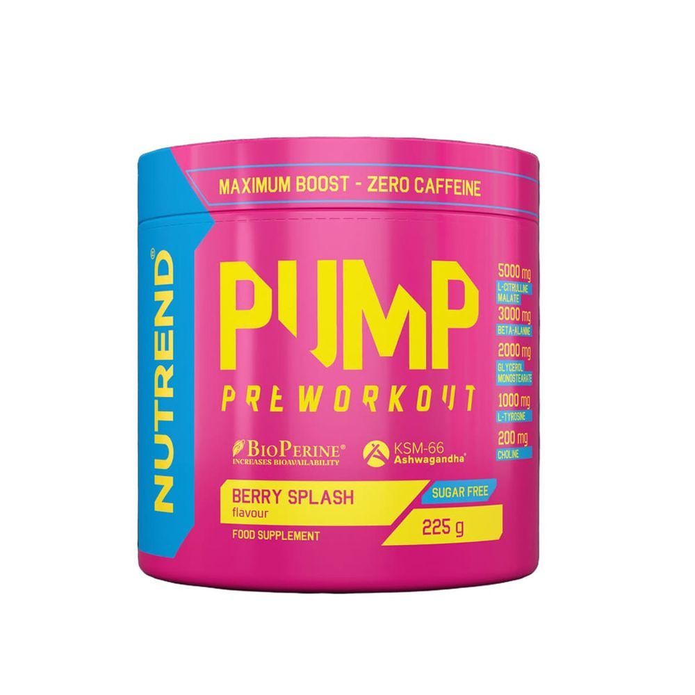 Передтренувальний комплекс Nutrend Pump Pre-Workout (ягідний сплеск) 225 г DS-2374 фото