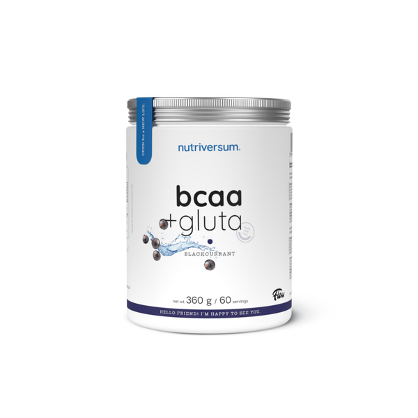 Амінокислоти Nutriversum BCAA + GLUTA (чорна смородина) 360 г DS-1118 фото