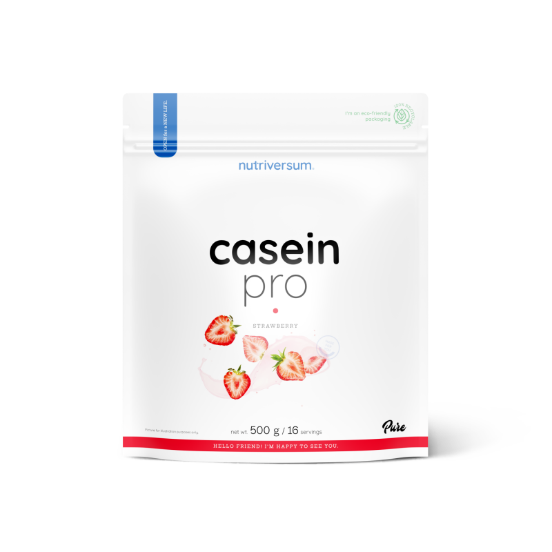 Казеїновий протеїн Nutriversum Casein Pro (полуниця) 500 г DS-1174 фото