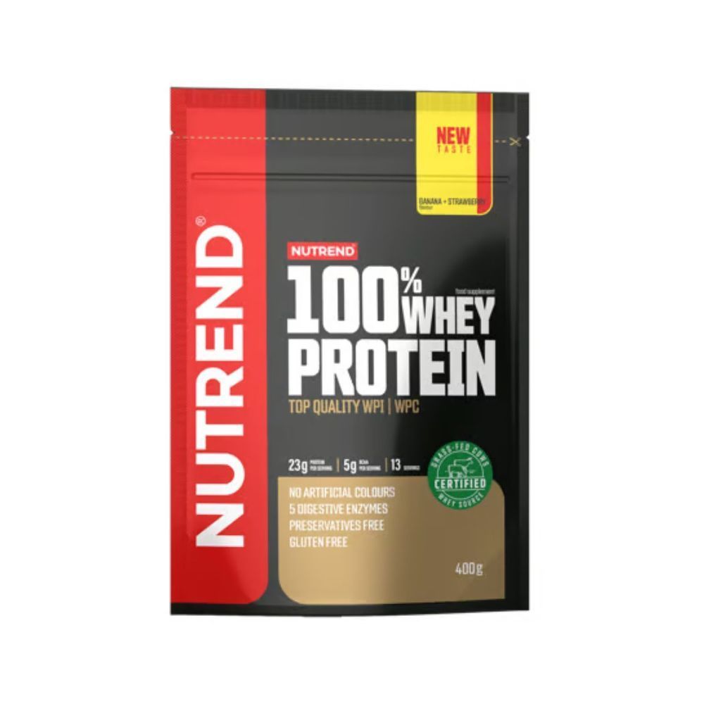 Протеїн Nutrend 100% Whey Protein (банан + полуниця) 400 г DS-2535 фото