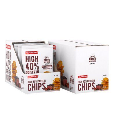 Чіпси з високим вмістом білка Nutrend High Protein Chips (соковитий стейк) 6 x 40 г DS-2551 фото