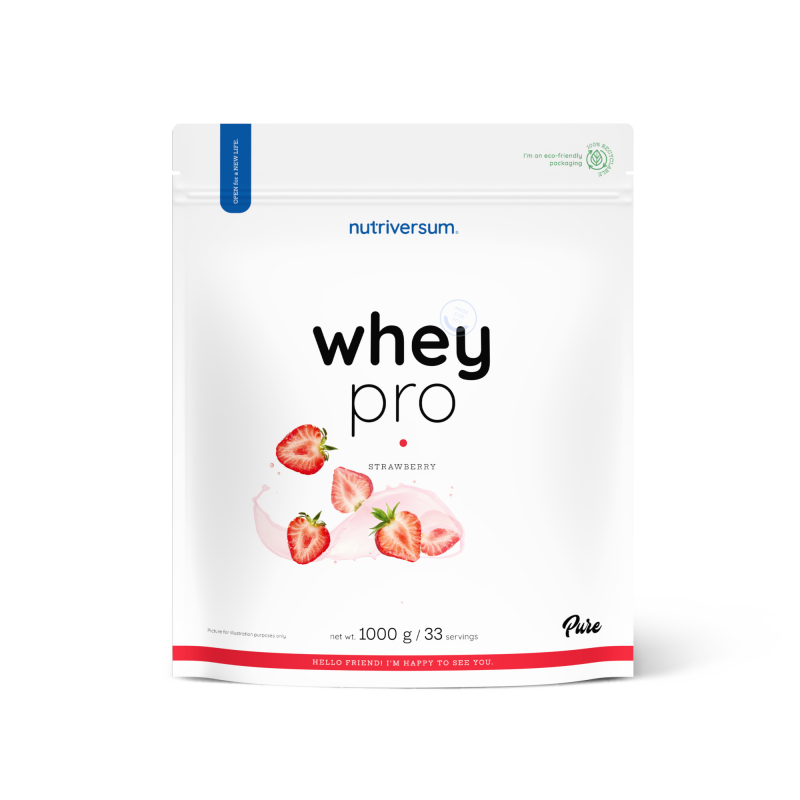 Протеїн Nutriversum Whey Pro (полуниця) 1000 г DS-1128 фото