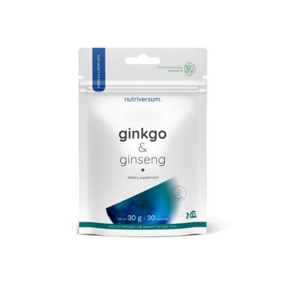 Гінкго білоба та женшень Nutriversum Ginkgo+Ginseng (гінкго + женьшень) 30 капсул DS-2491 фото