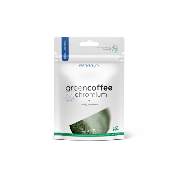 Екстракт зелених кавових зерен та хром Nutriversum GREEN COFFEE + CHROMIUM, 30 таблеток DS-2184 фото