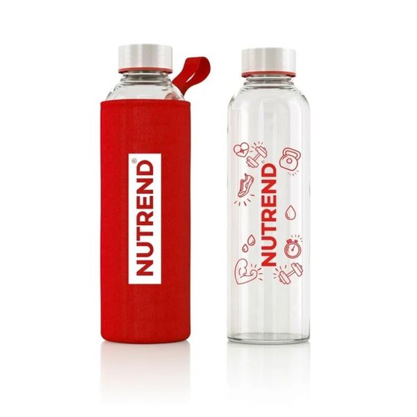 Пляшка скляна Nutrend (червоний) 800 мл DS-2418 фото