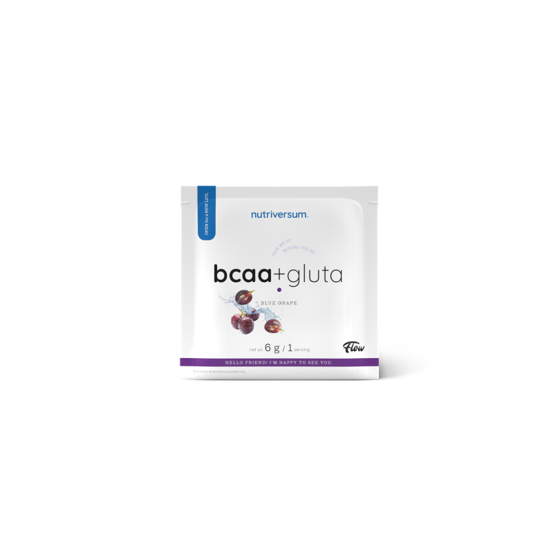 Амінокислоти Nutriversum BCAA + GLUTA (блакитний виноград) 6 г DS-2153 фото