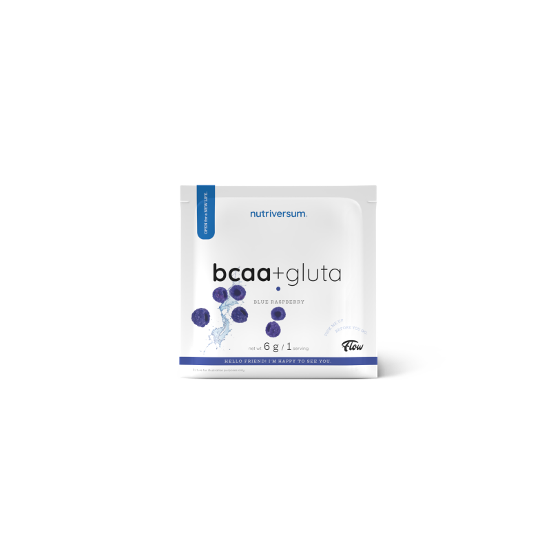 Амінокислоти Nutriversum BCAA + GLUTA (блакитна малина) 6 г DS-2152 фото
