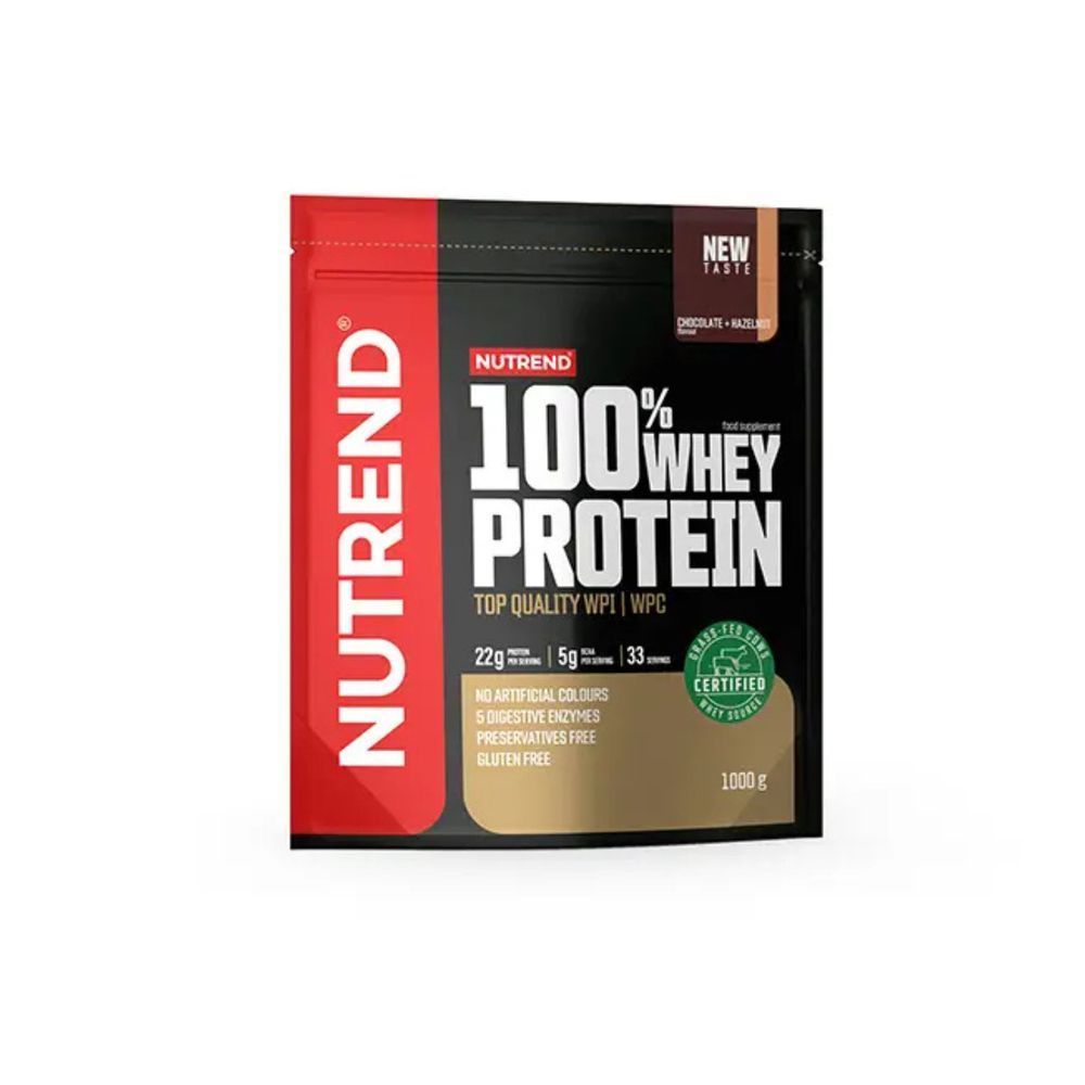 Протеїн Nutrend 100% Whey Protein (шоколад + фундук) 1000 г DS-2640 фото