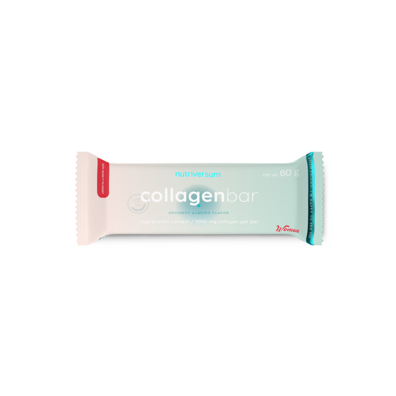 Протеїновий батончик з колагеном Nutriversum Collagen Bar (кокосовий мигдаль) 60 г DS-1149 фото