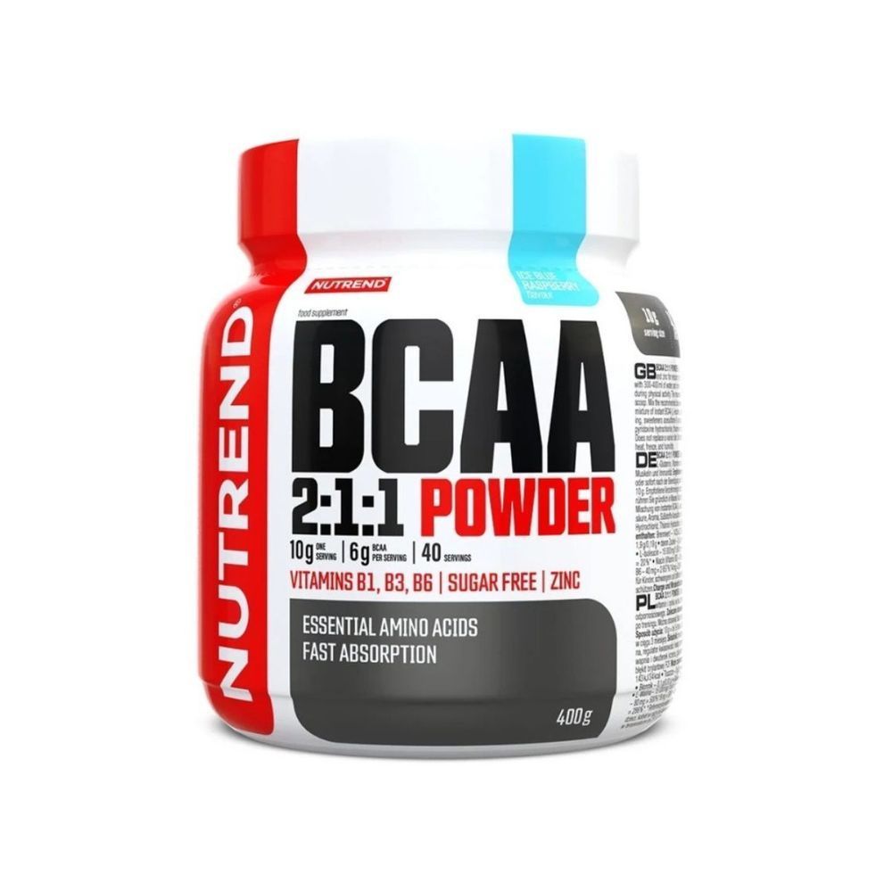 Амінокислоти Nutrend BCAA 2:1:1 Powder (крижана блакитна малина) 400 г DS-0054 фото