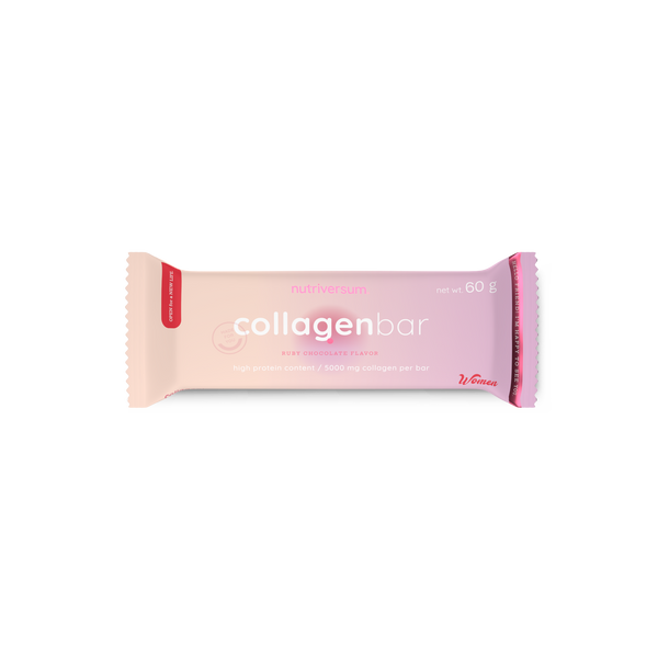 Протеїновий батончик з колагеном Nutriversum COLLAGEN BAR (рожевий шоколад) 60 г DS-1148 фото
