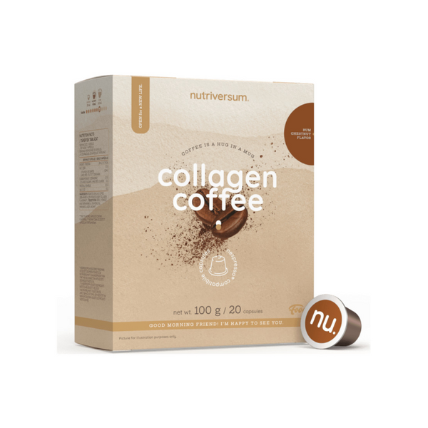 Кавові капсули з колагеном Nutriversum COLLAGEN COFFEE (ромовий каштан) 20 капсул DS-2201 фото