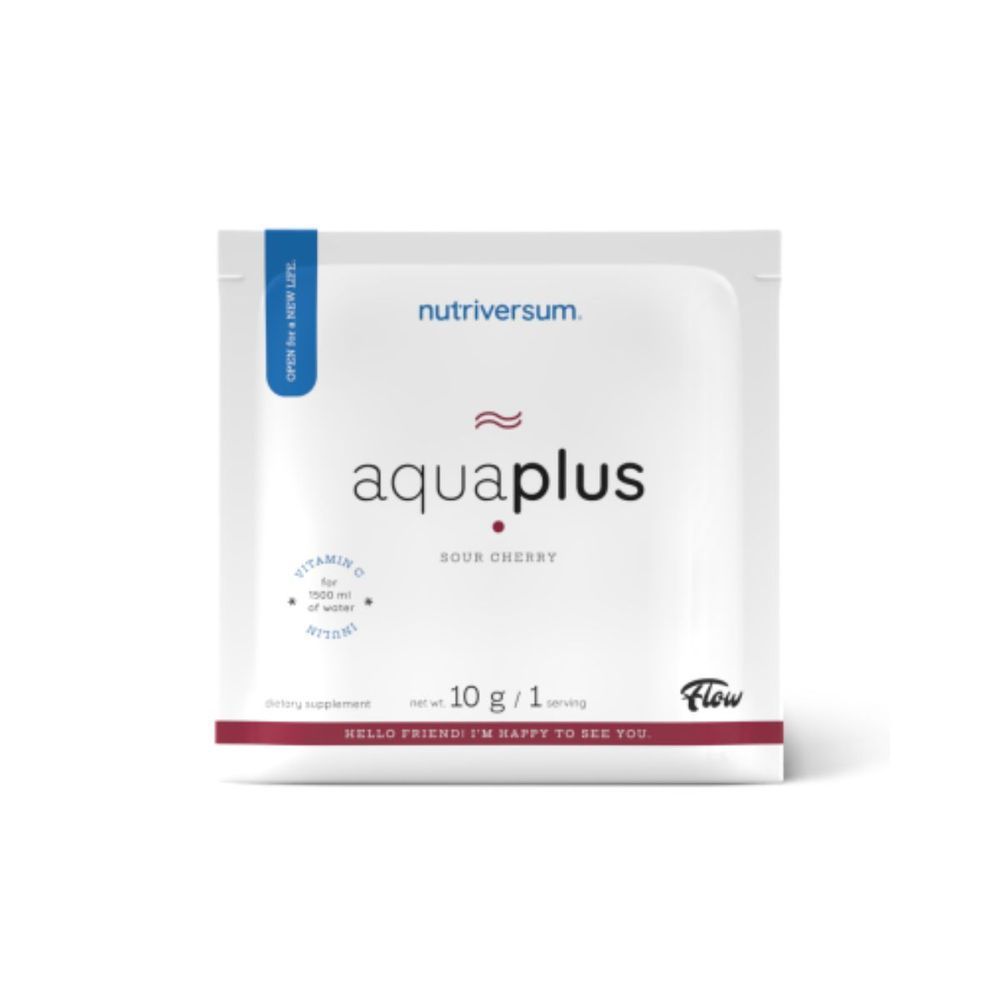Напій з клітковиною та вітаміном С Nutriversum Aqua Plus (кисла вишня) 10 г DS-2265 фото