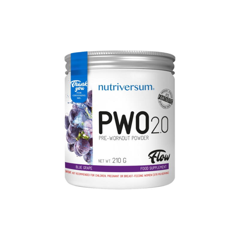 Енергетичний стимулятор Nutriversum PWO (блакитний виноград) 210 г DS-1126 фото