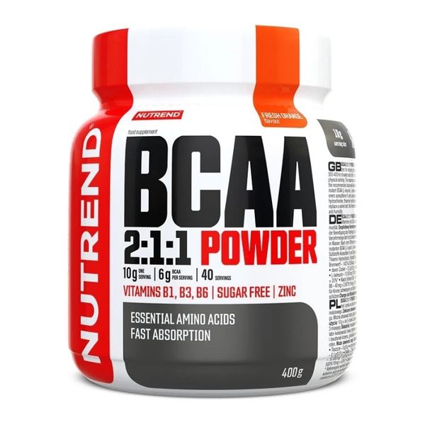 Амінокислоти Nutrend BCAA 2:1:1 Powder (свіжий апельсин) 400 г DS-0005 фото