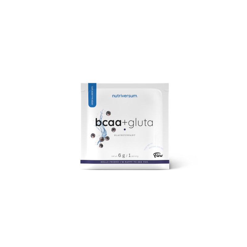 Амінокислоти Nutriversum BCAA + GLUTA (чорна смородина) 6 г DS-2156 фото