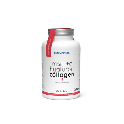 Рідкий колаген із гіалуроном Nutriversum MSM + C Hyaluron Collagen, 120 капсул DS-2321 фото