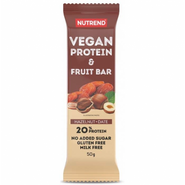 Протеїновий батончик Nutrend Vegan Protein Fruit Bar (фінік) 50 г DS-2448 фото