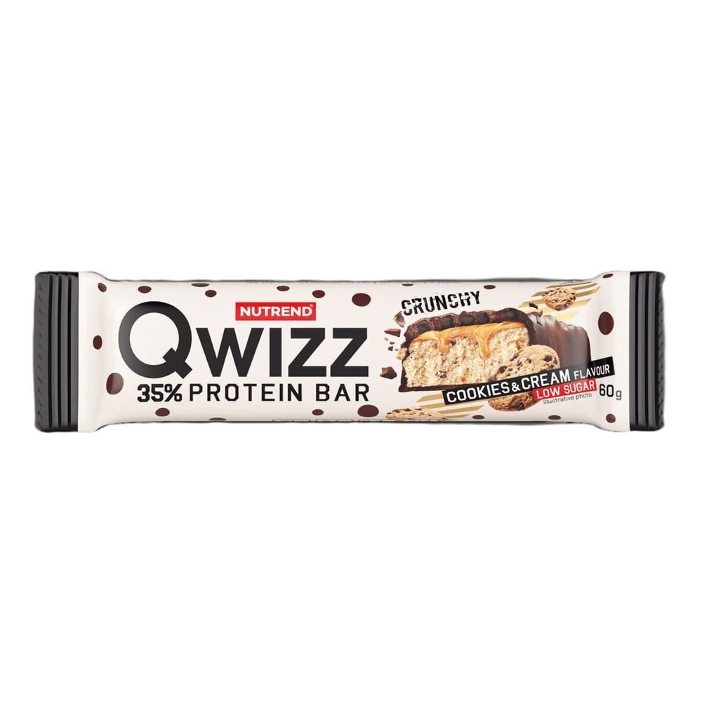 Протеїновий батончик Nutrend Qwizz Protein Bar (печиво та крем) 60 г DS-2456 фото