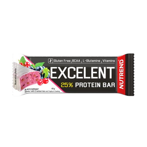 Протеїновий батончик Nutrend Excelent Protein bar (чорна смородина + журавлина) 40 г DS-2540 фото