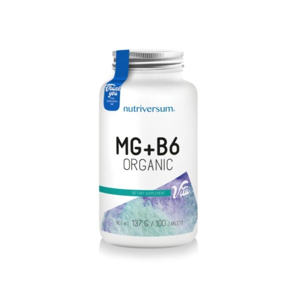 Магній та вітамін B6 Nutriversum MG+B6 Organic, 120 таблеток DS-2606 фото