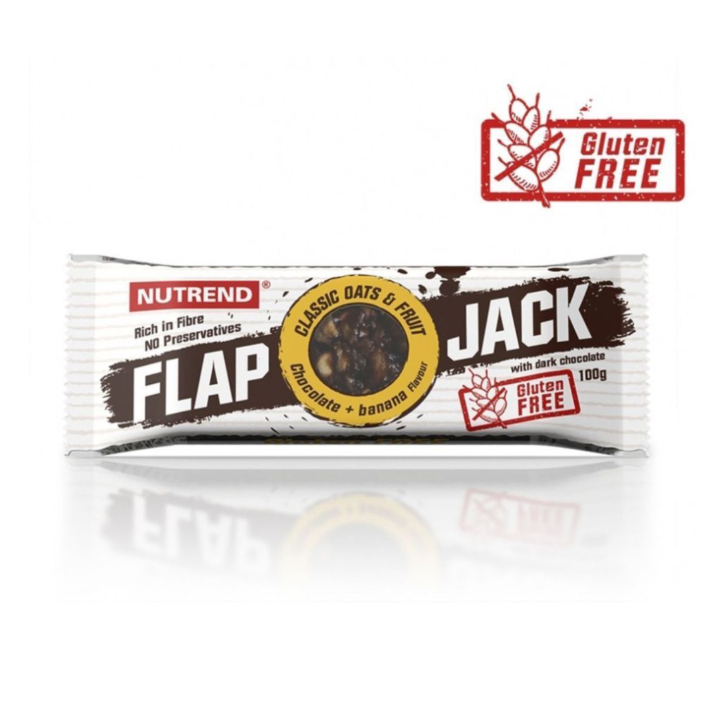 Вуглеводний батончик Nutrend Flapjack (шоколад + банан) 100 г DS-0124 фото