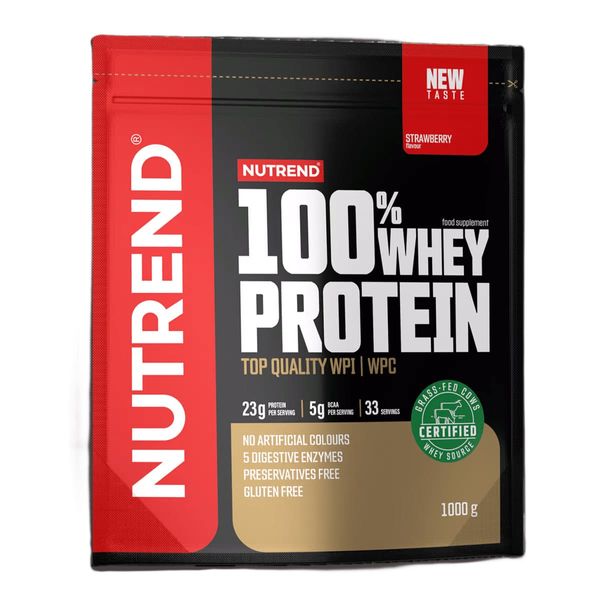 Протеїн Nutrend 100% Whey Protein (полуниця) 1000 г DS-2466 фото