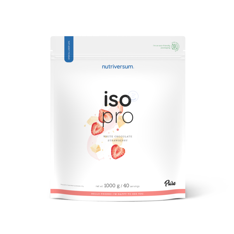 Протеїн Nutriversum Iso Pro (білий шоколад з полуницею) 1000 г DS-2277 фото