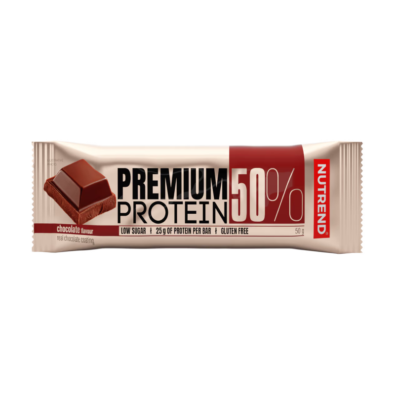 Протеїновий батончик Nutrend Premium Protein 50 Bar (шоколад) 50 г DS-2126 фото